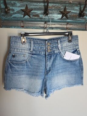 NWT KanCan Light Blue Denim Women's Cutoff Shorts